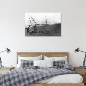 S.S. Alice McDonald Wreck Ilwaco Peninsula Canvas Afdruk (Insitu (Slaapkamer))