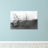 S.S. Alice McDonald Wreck Ilwaco Peninsula Canvas Afdruk (Insitu (Houten vloer))