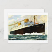 S.S. Columbus - Vintage Briefkaart (Voorkant / Achterkant)
