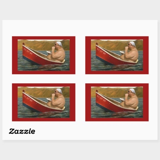 S.S. Fat Guy Rechthoekige Sticker (Vel)