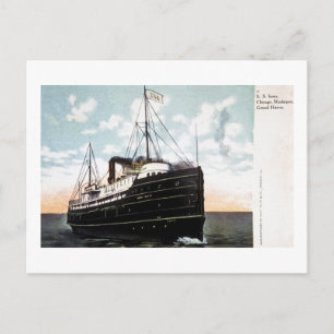 S.S. Iowa, Chicago, Muskegon, Grand Haven Briefkaart