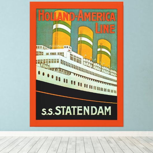 s.s. Statendam Canvas Afdruk (Insitu (Houten vloer))