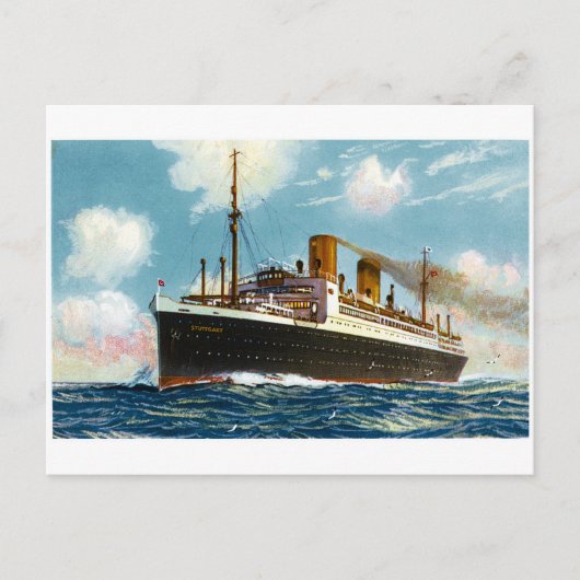 S.S. Stuttgart Luxury Ocean Liner -  Briefkaart (Voorkant)