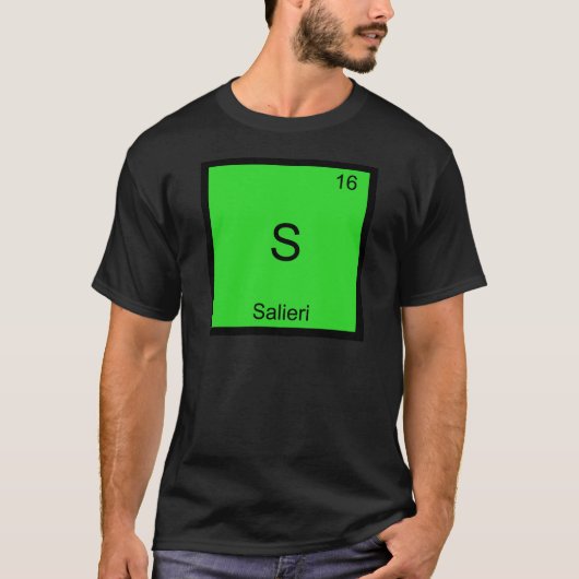 S - Salieri Funny Chimie Élément Symbole T-Shirt (Devant)