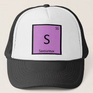 S - Savoureux Scheikunde Periodiek Systeem Symbool Trucker Pet