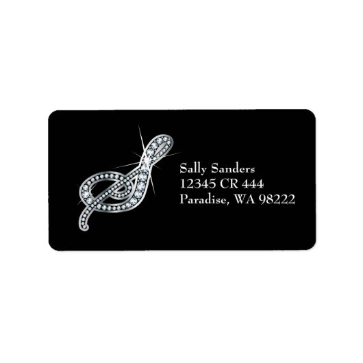 S Script "Diamond Bling"-label Etiket (Voorkant)