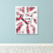 S-Shield Over Plaid Canvas Afdruk (Insitu (Houten vloer))