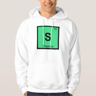 S - Sisyphus Griekse Chemie Periodiek Systeem Symb Hoodie