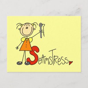 S staat voor naaister briefkaart