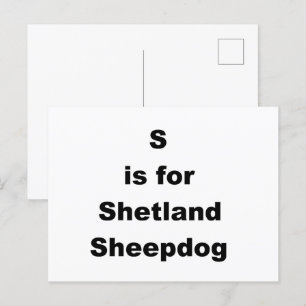 S staat voor Shetland Sheepdog Briefkaart