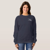S sweatshirt navy avec logo blanc (Devant entier)