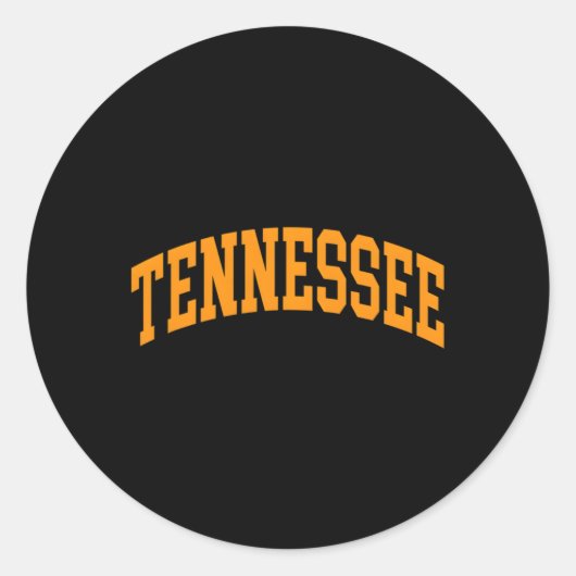 S Tennessee Tn Throwback Ronde Sticker (Voorkant)