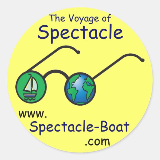 S/V Spectacle Kleine Gele Stickers (Voorkant)