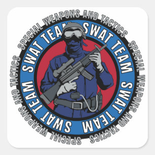 S.W.A.T. Team Vierkante Sticker