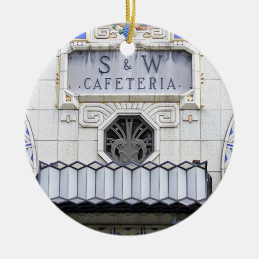 S & W, Asheville, S & W Kerstmis Keramisch Ornament (Voorkant)