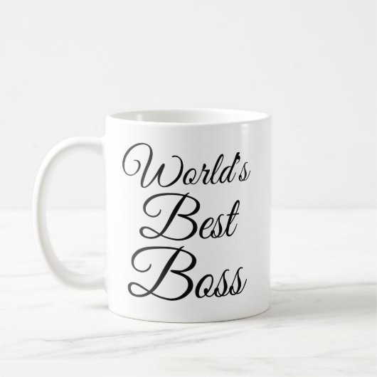 's Werelds Best Boss-mok voor stijlvolle koffie Koffiemok (Links)