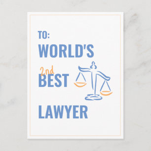 's Werelds beste advocaat. Collega cadeau idee. pl Briefkaart