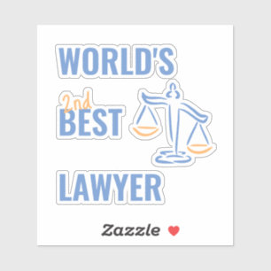 's Werelds beste advocaat. Collega cadeau idee. pl Sticker
