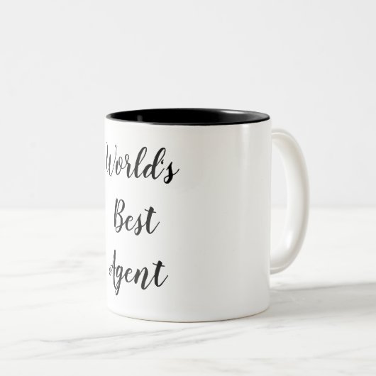 's Werelds beste agent-Mok Tweekleurige Koffiemok (Voorkant rechts)