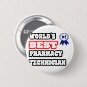 's Werelds beste apothekertechnicus Ronde Button 5,7 Cm (Voorkant /achterkant)