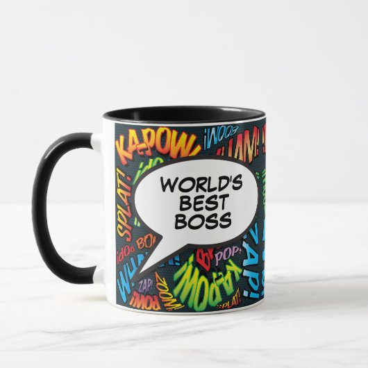 's Werelds beste baas plezier retro stripverhaal P Mok (Links)