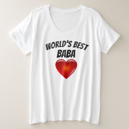 's Werelds beste baby-hart PLUS Shirt om zoet te b (Design voorkant)