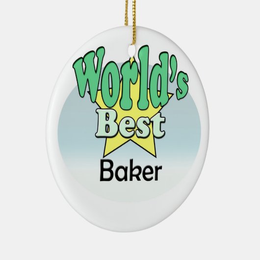 's Werelds beste Baker Keramisch Ornament (Rechts)