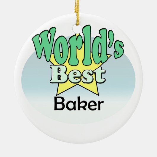's Werelds beste Baker Keramisch Ornament (Achterkant)