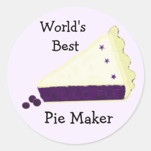 's Werelds beste Blueberry Pie Maker Ronde Sticker