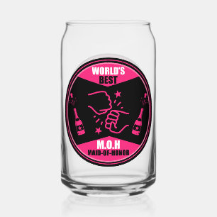 's Werelds beste bruidsmeisje Blikvorm Glas