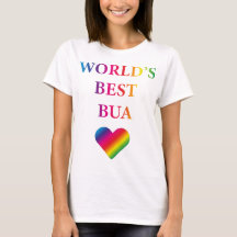 'S WERELDS BESTE BUA RAINBOW HEART T-Shirt 