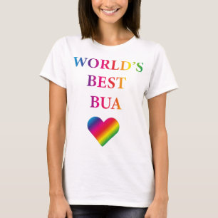 'S WERELDS BESTE BUA RAINBOW HEART T-Shirt 
