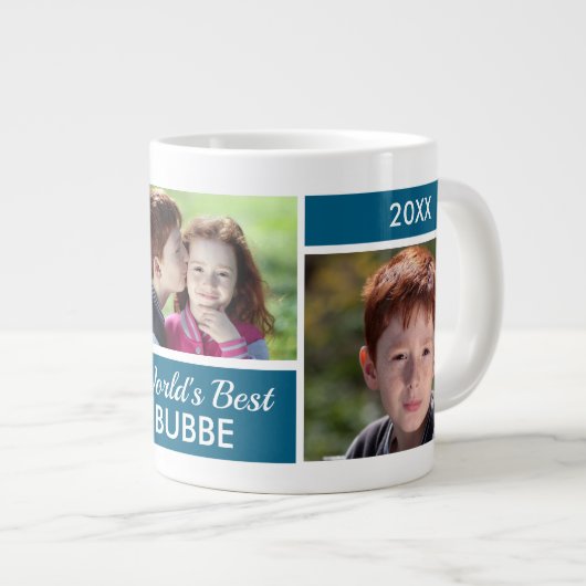 's Werelds beste Bubbe Photo Collage Giant Coffee- Extra Grote Beker (Voorkant rechts)