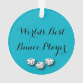 's Werelds beste Bunco-speler Ornament (achterkant)