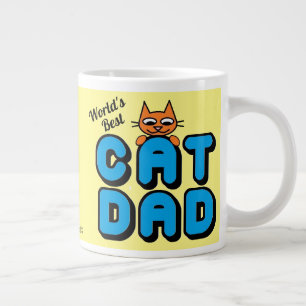 's Werelds beste CAT DAD Cute Cat Extra Grote Beker