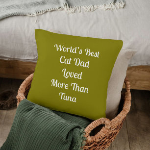 'S Werelds Beste Cat Dad Love Gift Gepersonaliseer Kussen