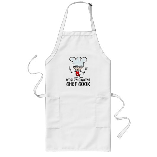 's Werelds beste chef-kok BBQ Apron for Men Lang Schort (Voorkant)