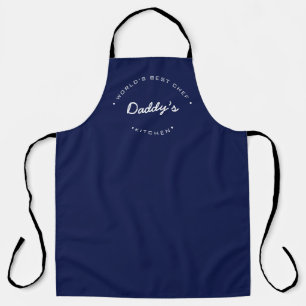 's Werelds Beste Chef papa Navy blauw Persoonlijk Schort