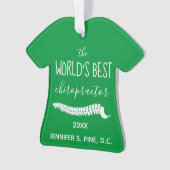 's Werelds beste chiropractor-kerstfeest Ornament (voorkant)