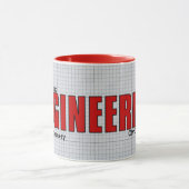 'S Werelds beste civiel ingenieur met rood rasterp Mok (Midden)