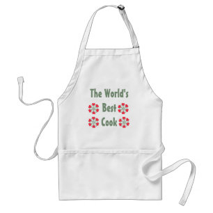 's Werelds beste Cook Six Red Hearts Flower Apron Standaard Schort