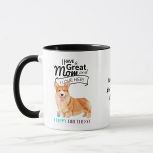 's Werelds BESTE CORGI DOG MAM gepersonaliseerd Mok