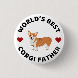 'S Werelds Beste Corgi Vader Trotse Hond Papa Gift Ronde Button 3,2 Cm