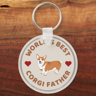 'S Werelds Beste Corgi Vader Trotse Hond Papa Gift Sleutelhanger