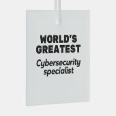 's Werelds beste Cybersecurity Specialist Glas Ornament (Voorkant Rechts)