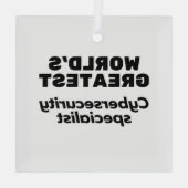 's Werelds beste Cybersecurity Specialist Glas Ornament (Achterkant)