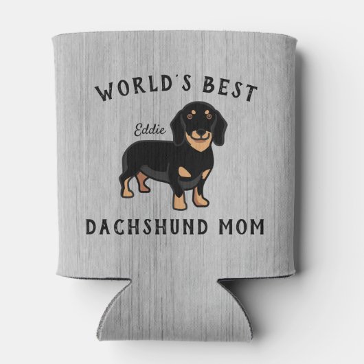 's Werelds beste Dachshund-mam, aangepaste hondenn Blikjeskoeler (Achterkant)