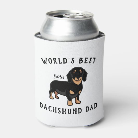 's Werelds beste Dachshund-pap, aangepaste hondenn Blikjeskoeler (Blikje Voorkant)