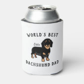 's Werelds beste Dachshund-pap, aangepaste hondenn Blikjeskoeler (Blikje Achterkant)
