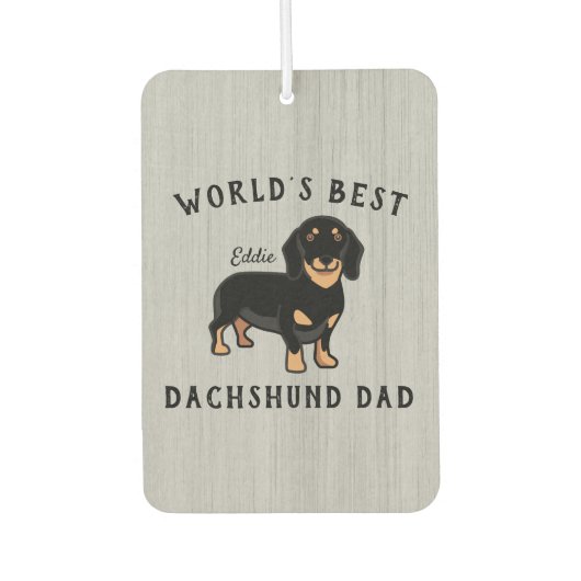 's Werelds beste dachshund-pap, aangepaste hondenn Luchtverfrisser (Voorkant)